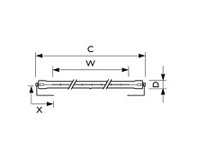 Лампа инфракрасная LightBest IRK 9041 3000W 400V R7s+кабель СU600